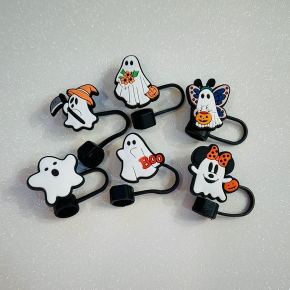 Halloween Ghost Straw Toppers - Picture 1 of 1